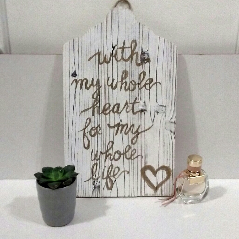 Handpainted Gold Lettering wedding sign